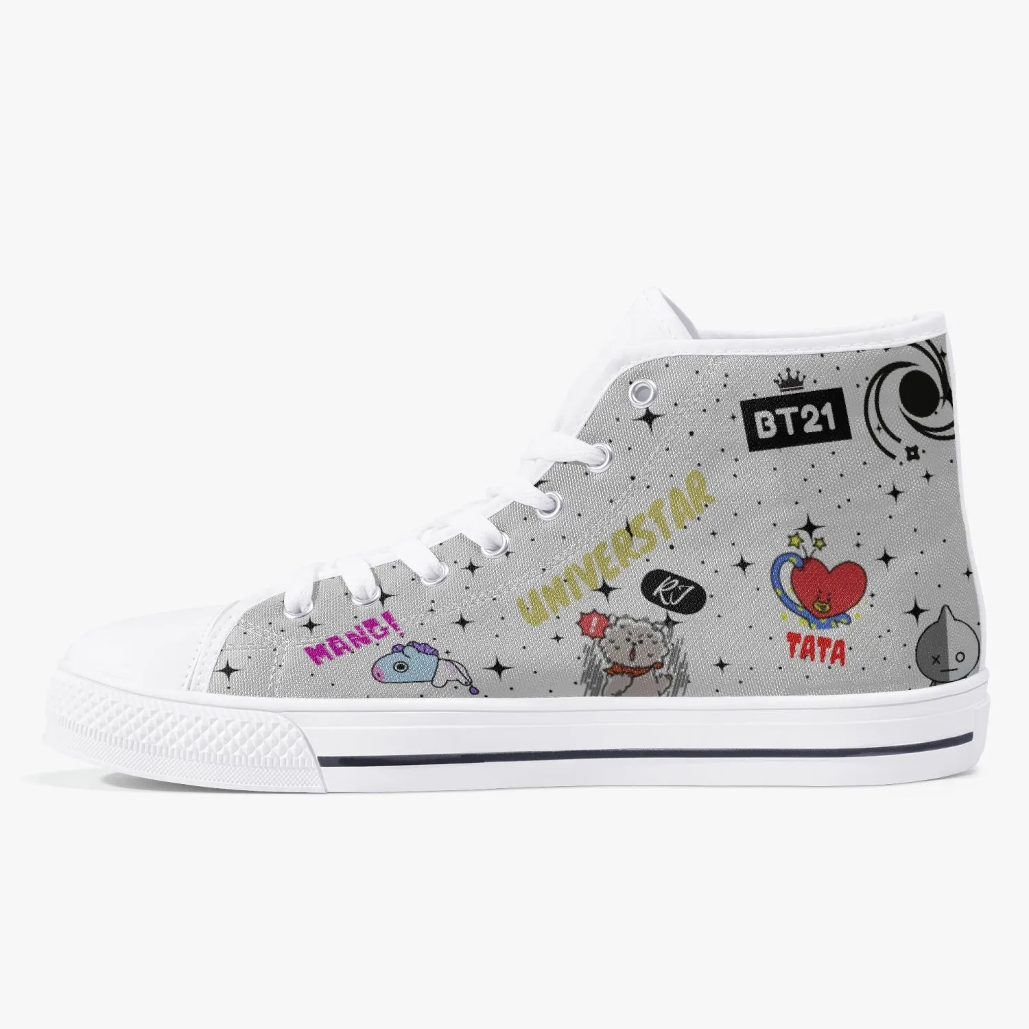 179. BT21-Classic High-Top Canvas Shoes