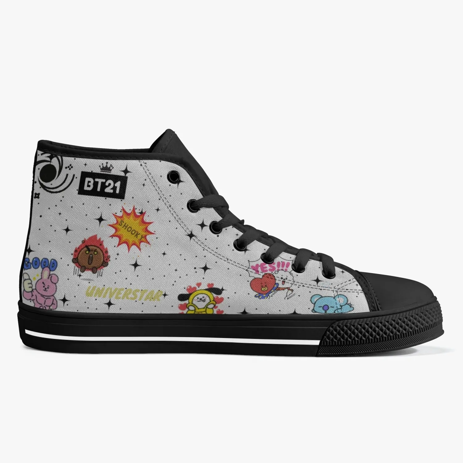 179. BT21-Classic High-Top Canvas Shoes