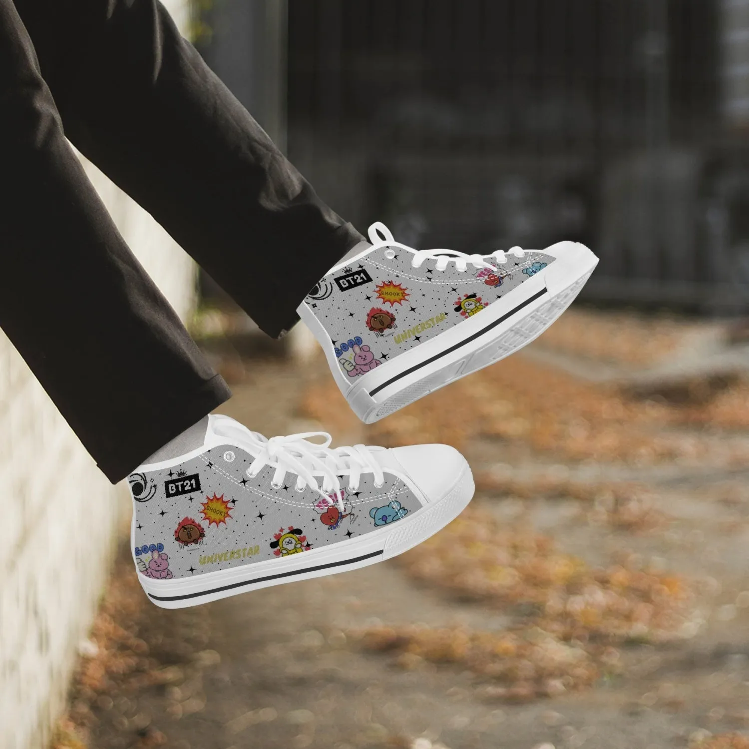 179. BT21-Classic High-Top Canvas Shoes