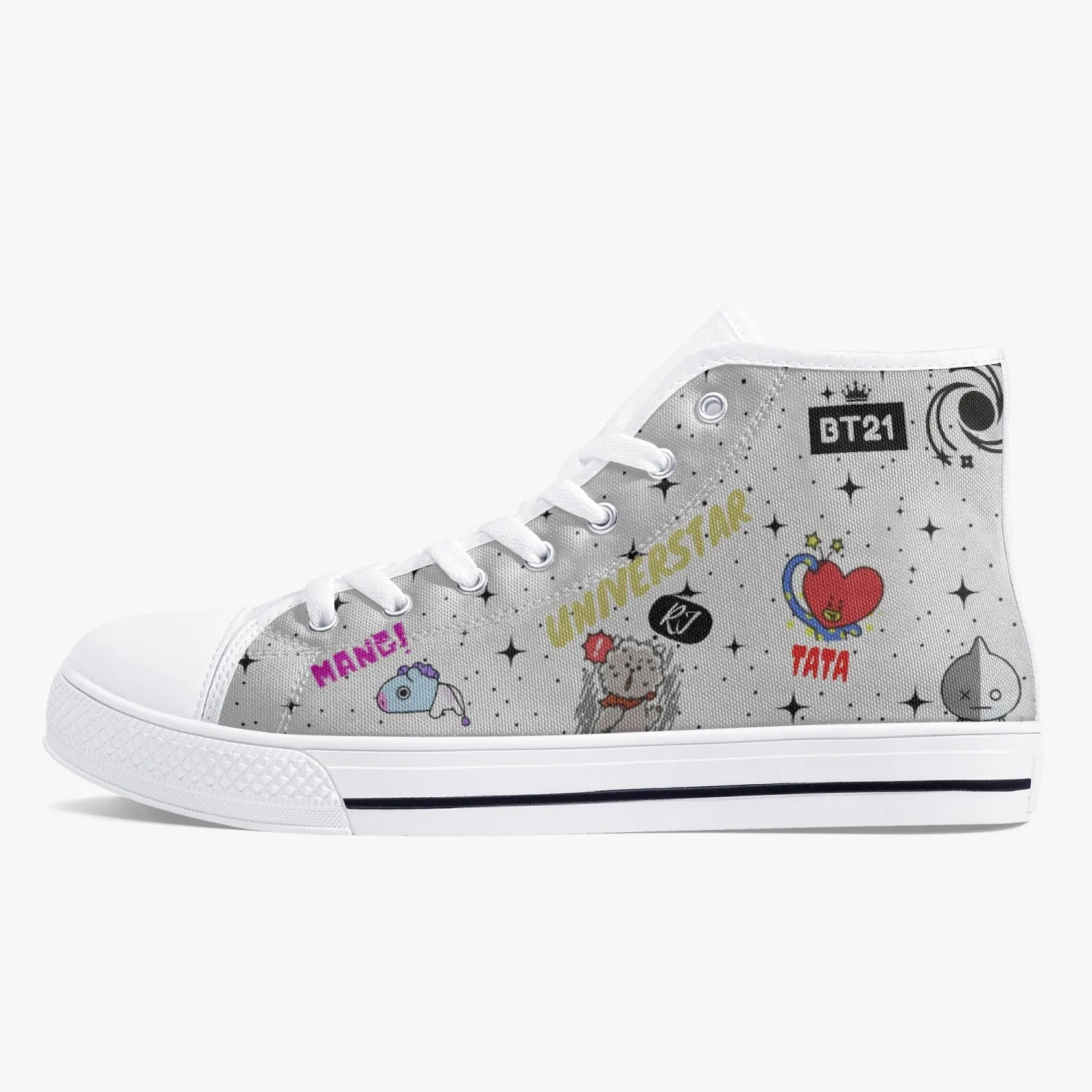 179. BT21-Classic High-Top Canvas Shoes