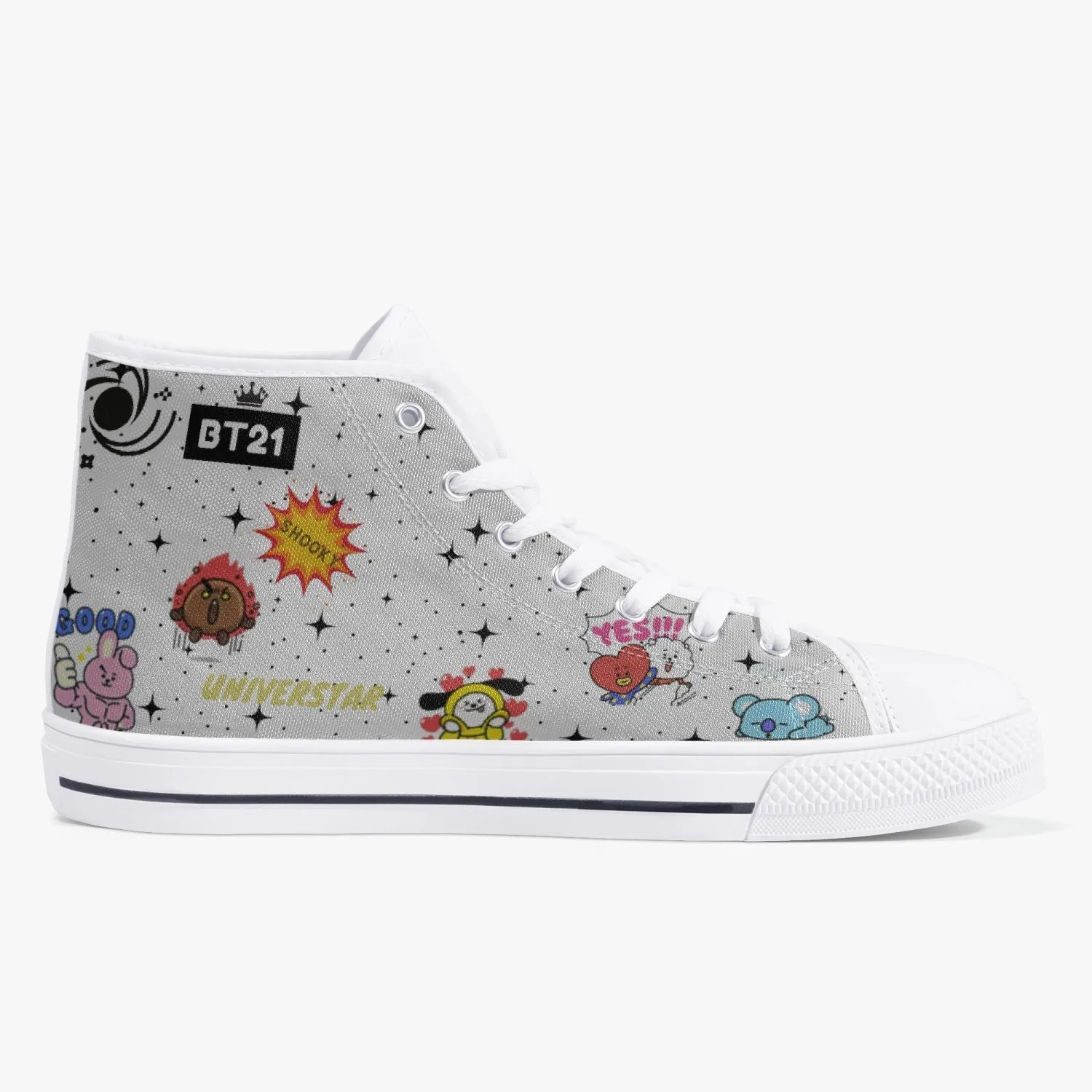 179. BT21-Classic High-Top Canvas Shoes