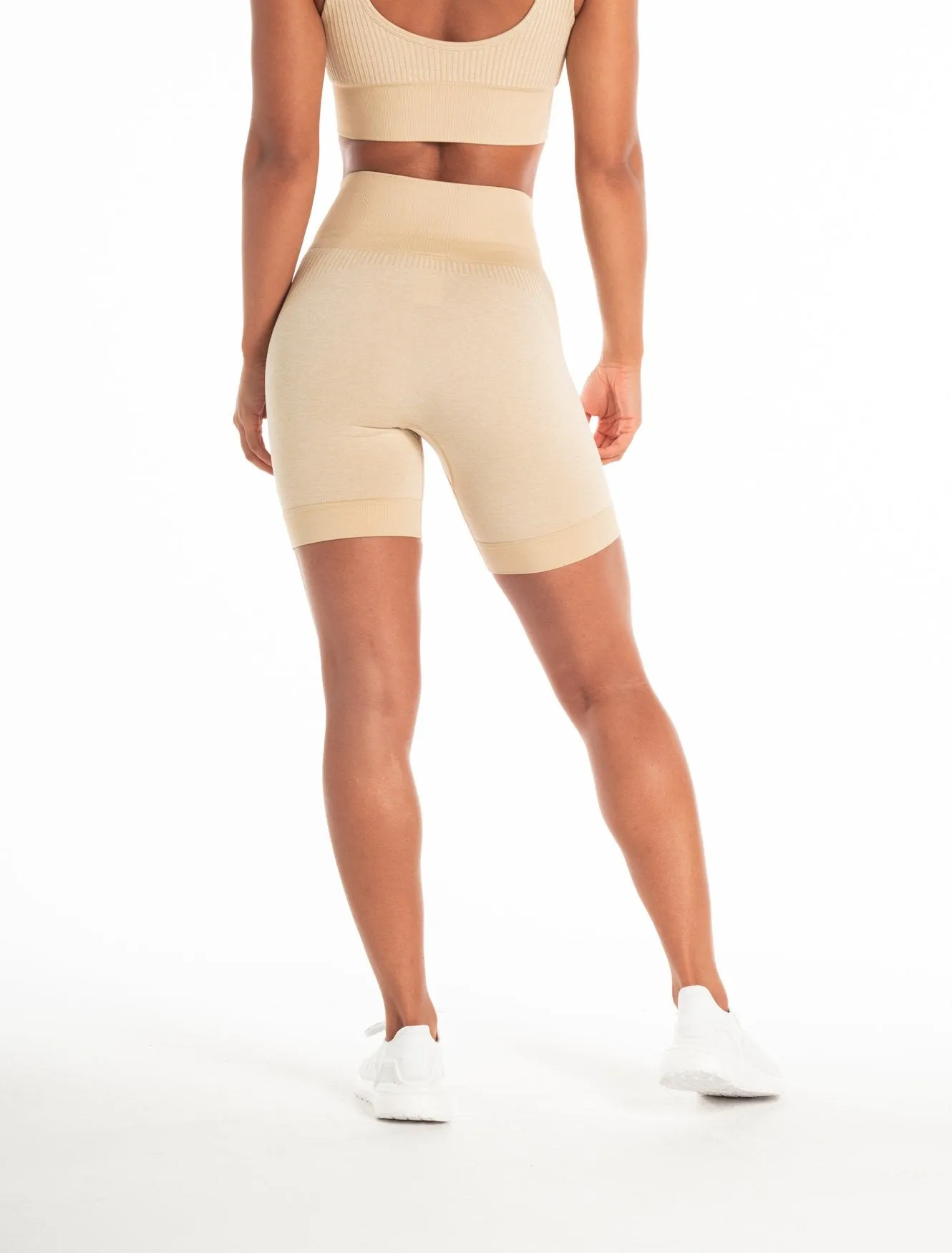 ADAPT Seamless Shorts - Marl Beige