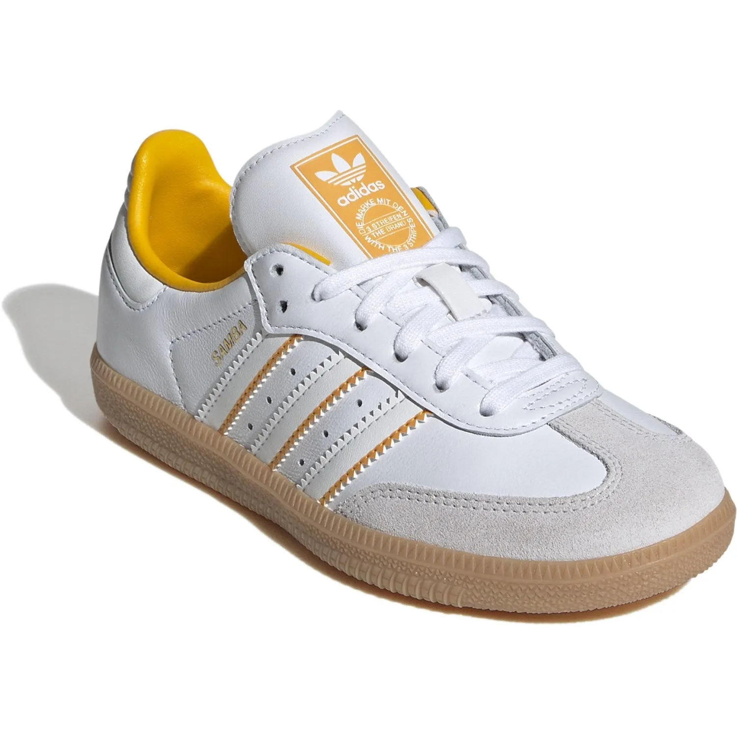 adidas Originals Crystal White/Cloud White/Crew Yellow Samba Og C Sneakers