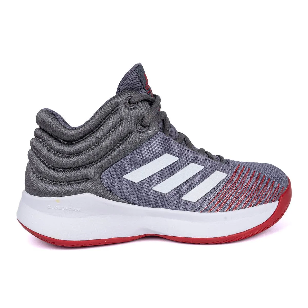 Adidas Pro Spark 2018 Sport Shoes Fabric Grey Colour For Kids