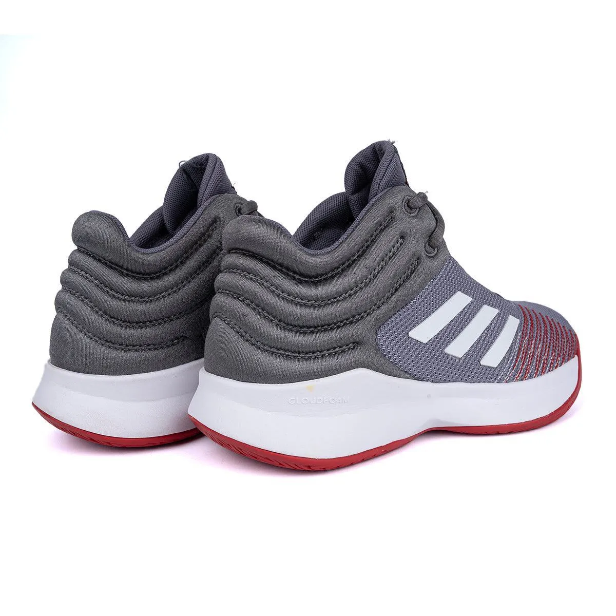 Adidas Pro Spark 2018 Sport Shoes Fabric Grey Colour For Kids