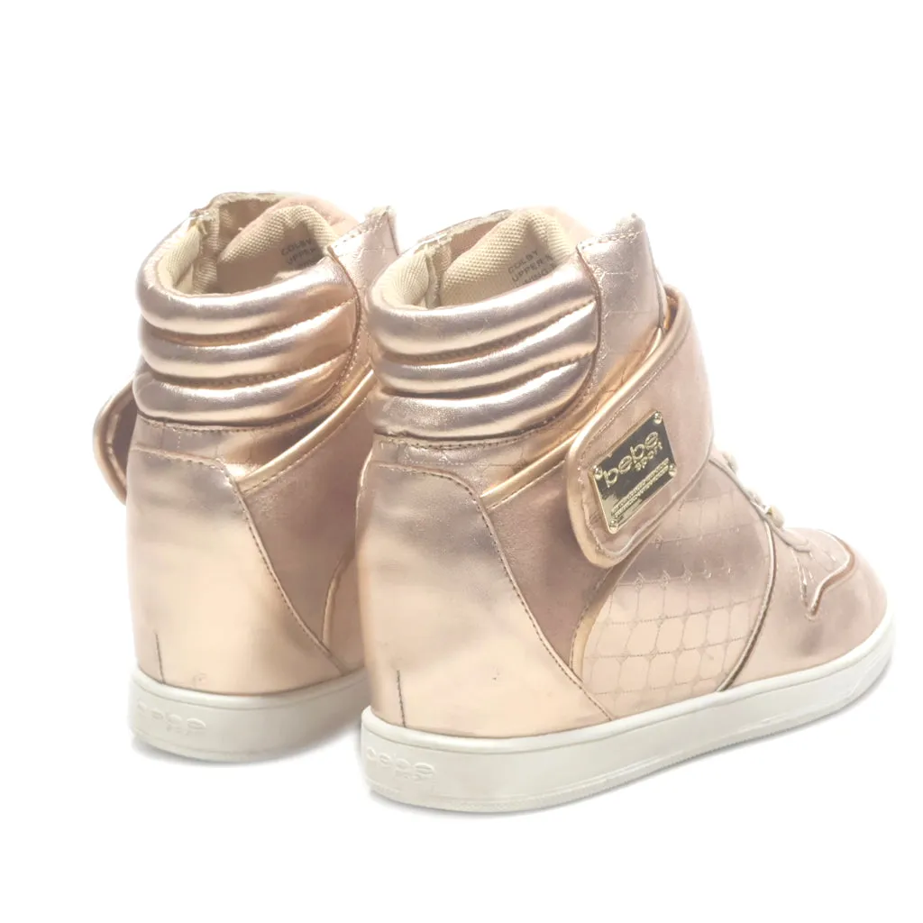 Bebe Colby High-Top Sneakers Leather Pink Colour For Women