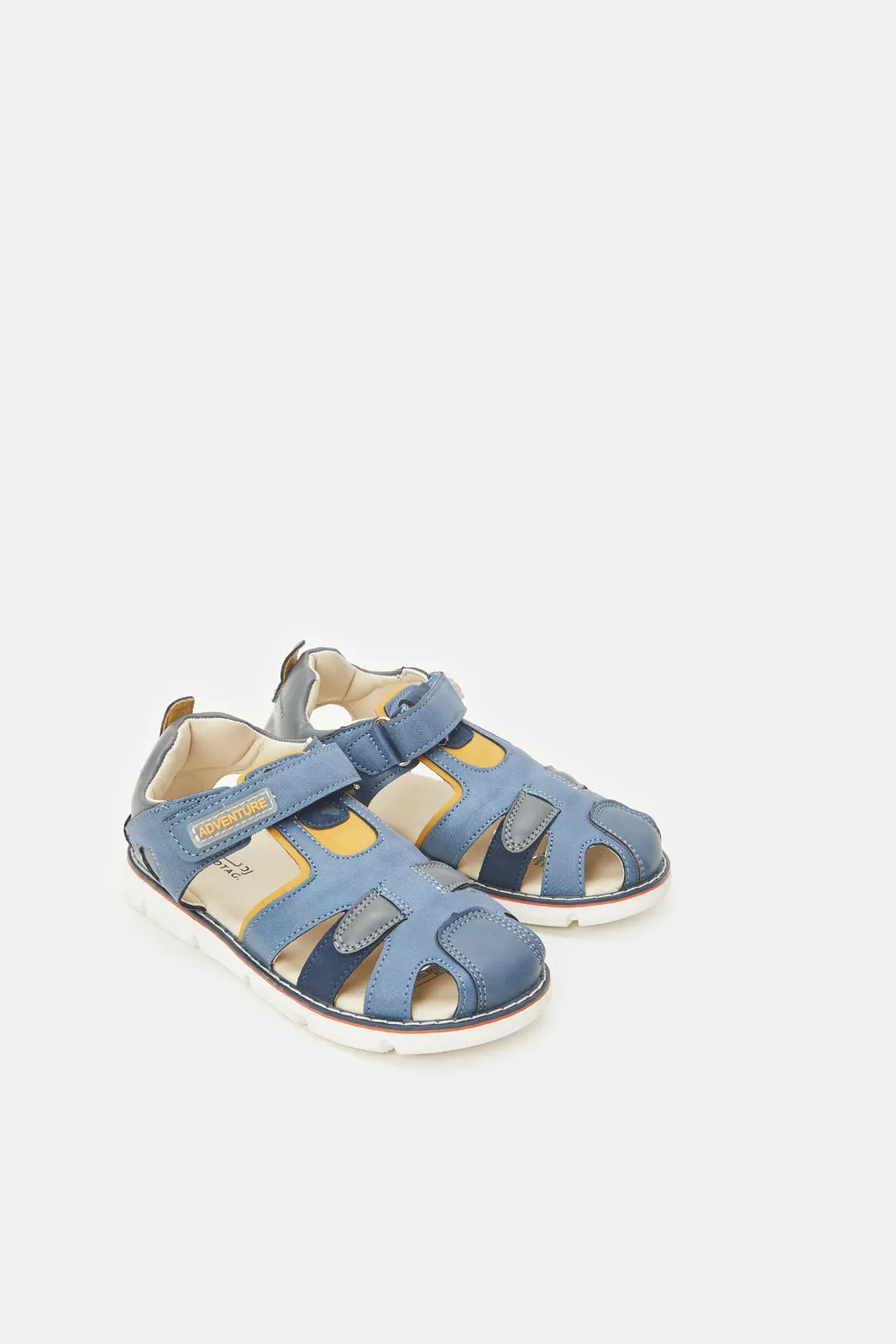 Boys Navy Fisherman Sandals