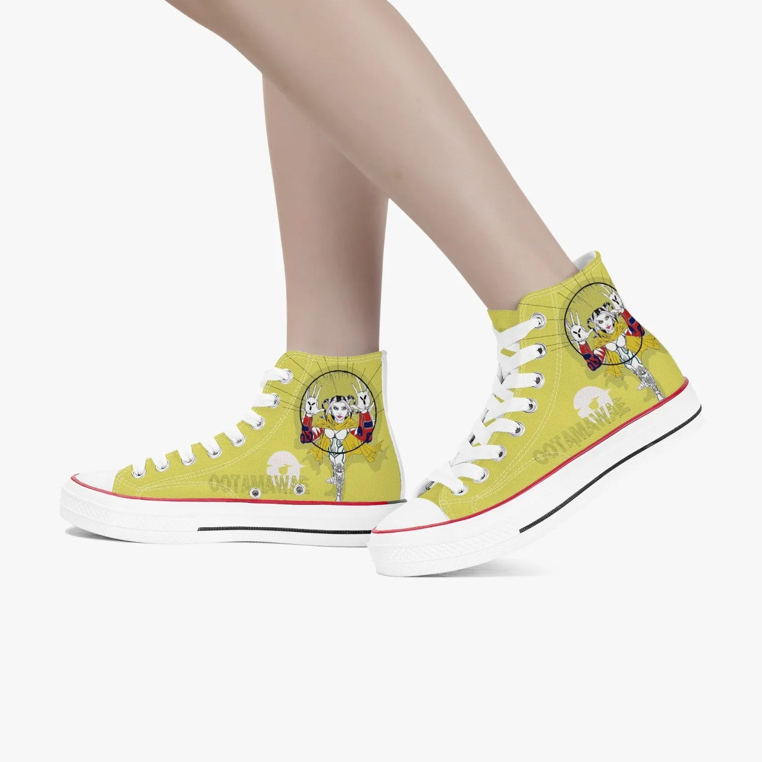 Bubble Girl High Canvas Shoes - Yellow