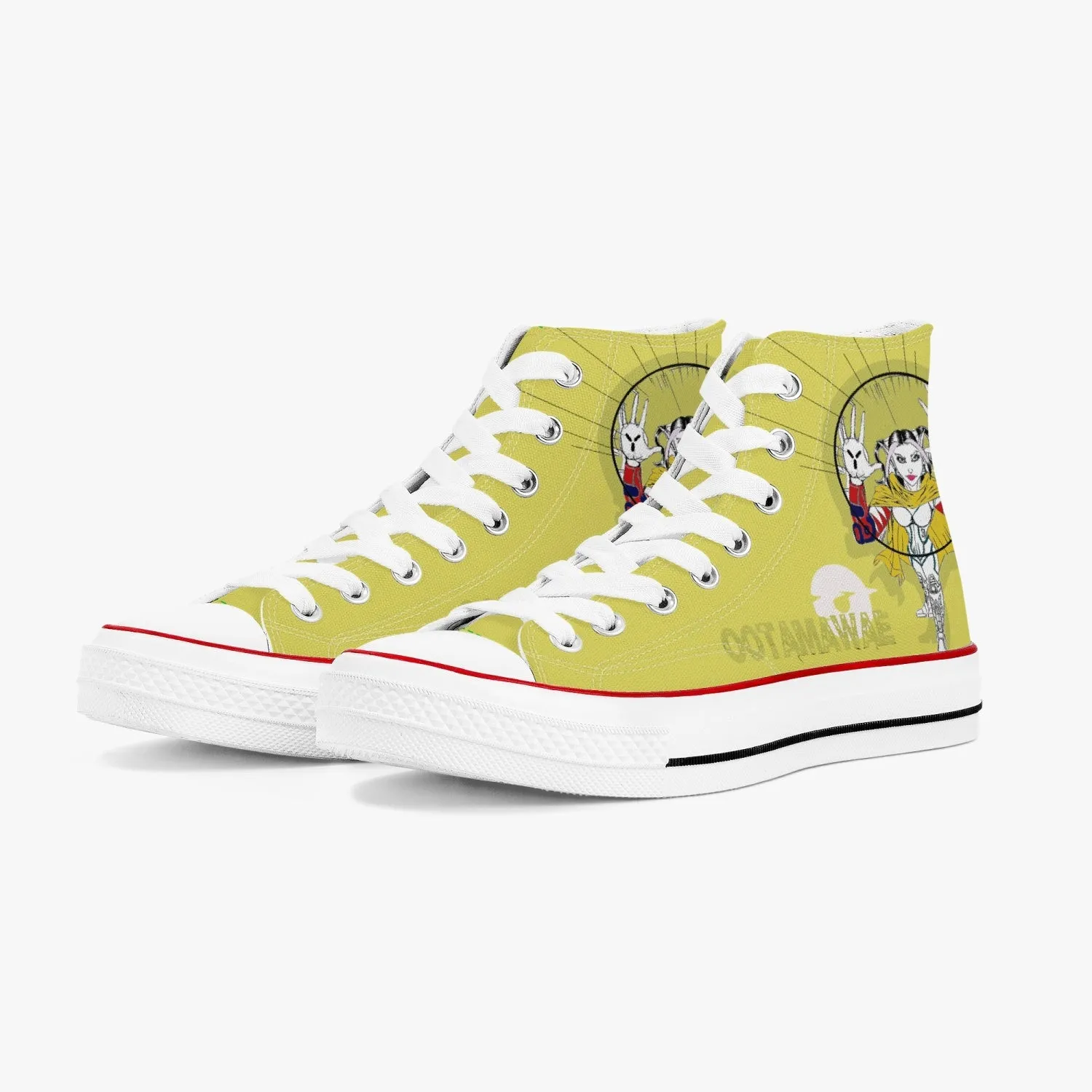 Bubble Girl High Canvas Shoes - Yellow