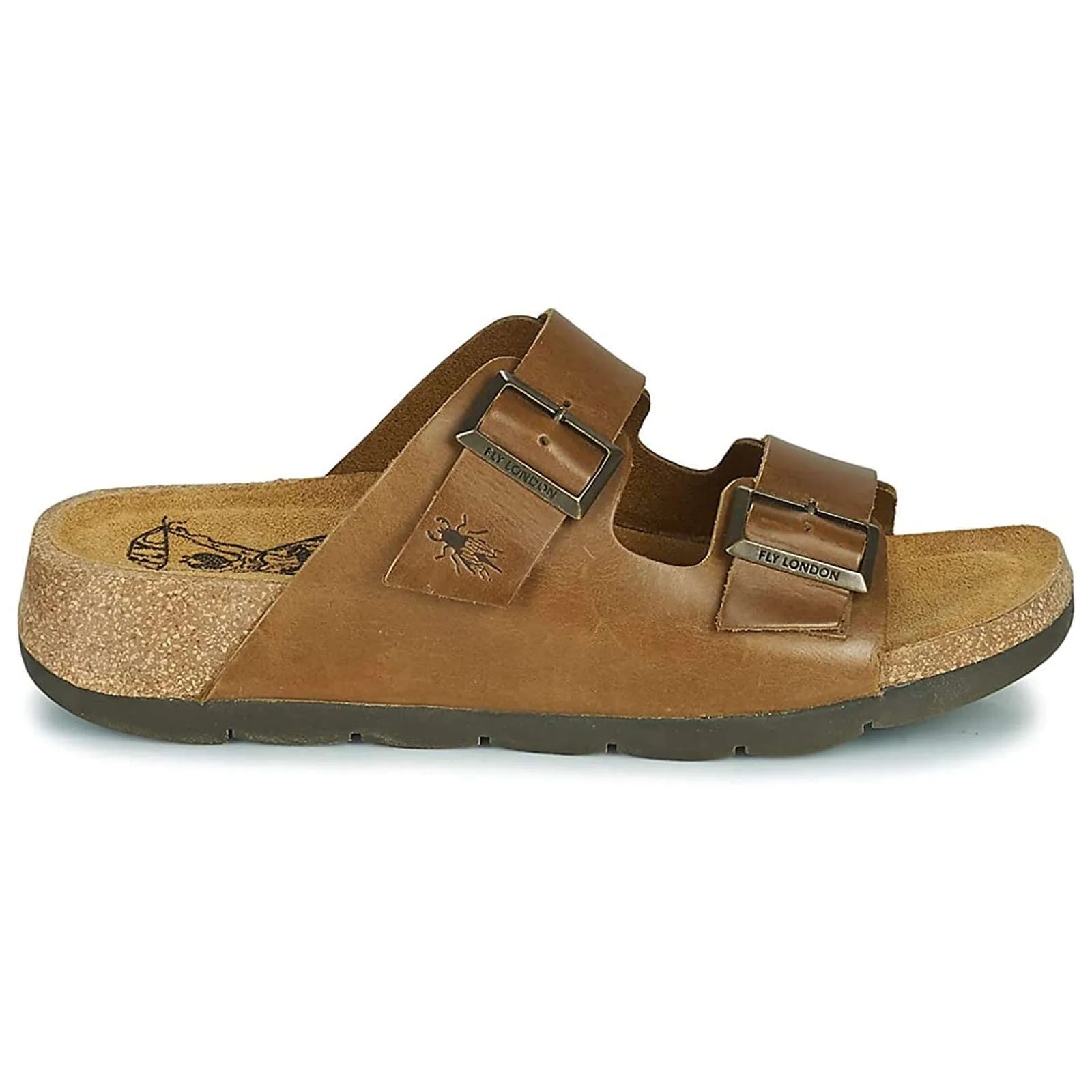 Caja721Fly Leather Women's Slide Sandals