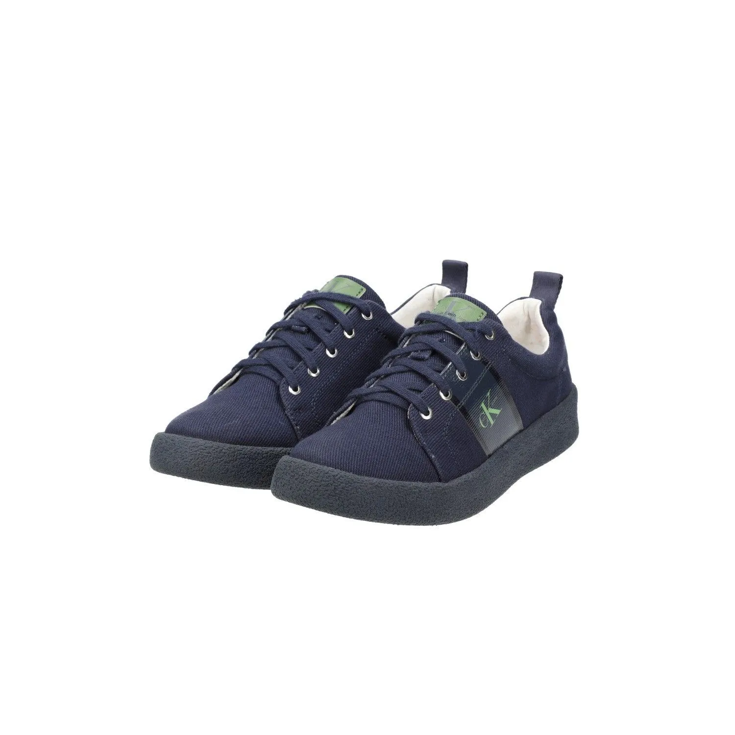 Calvin Klein Jeans Gala Twill Low-Top Sneakers Fabric Blue Colour For Women