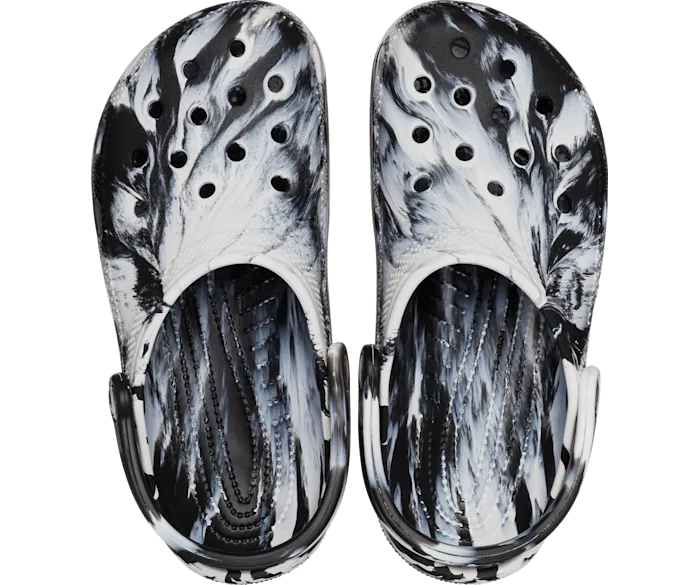 Classic Marbled Clog - White/Black