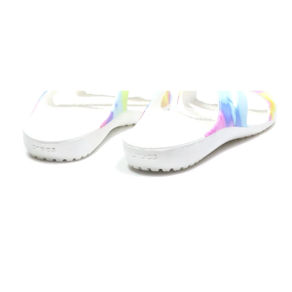 Crocs Flat Sandals Eva White Colour For Women