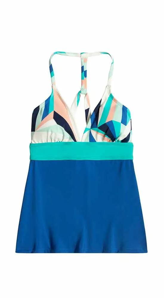 Dahlia Tankini: Kaleidoscope w. Royal Blue - FINAL SALE