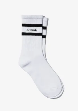 DF 2 Stripes Socks White