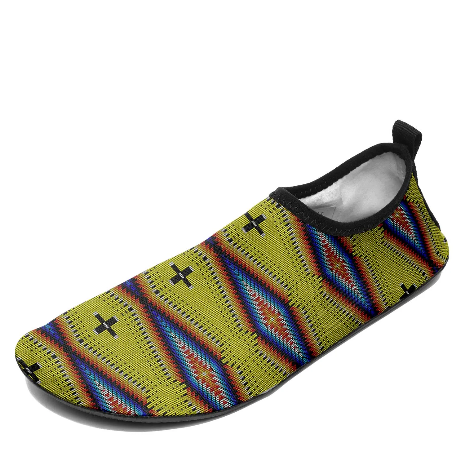 Diamond in the Bluff Yellow Kid's Sockamoccs Slip On Shoes