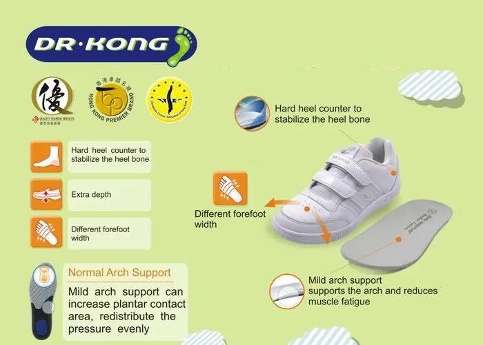 DR.KONG HEALTH SCHOOL SHOES (WHITE) DK-C1000428-WHT(RP : $129)