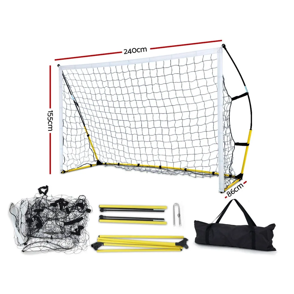 Durable 2.4m Soccer Goal Net Portable & Lightweight - Everfit