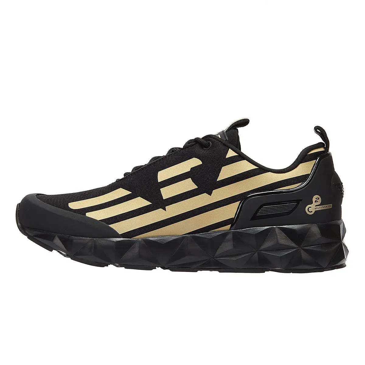 EA7 Ultimate C2 Kombat Mens Triple Black / Gold Trainers