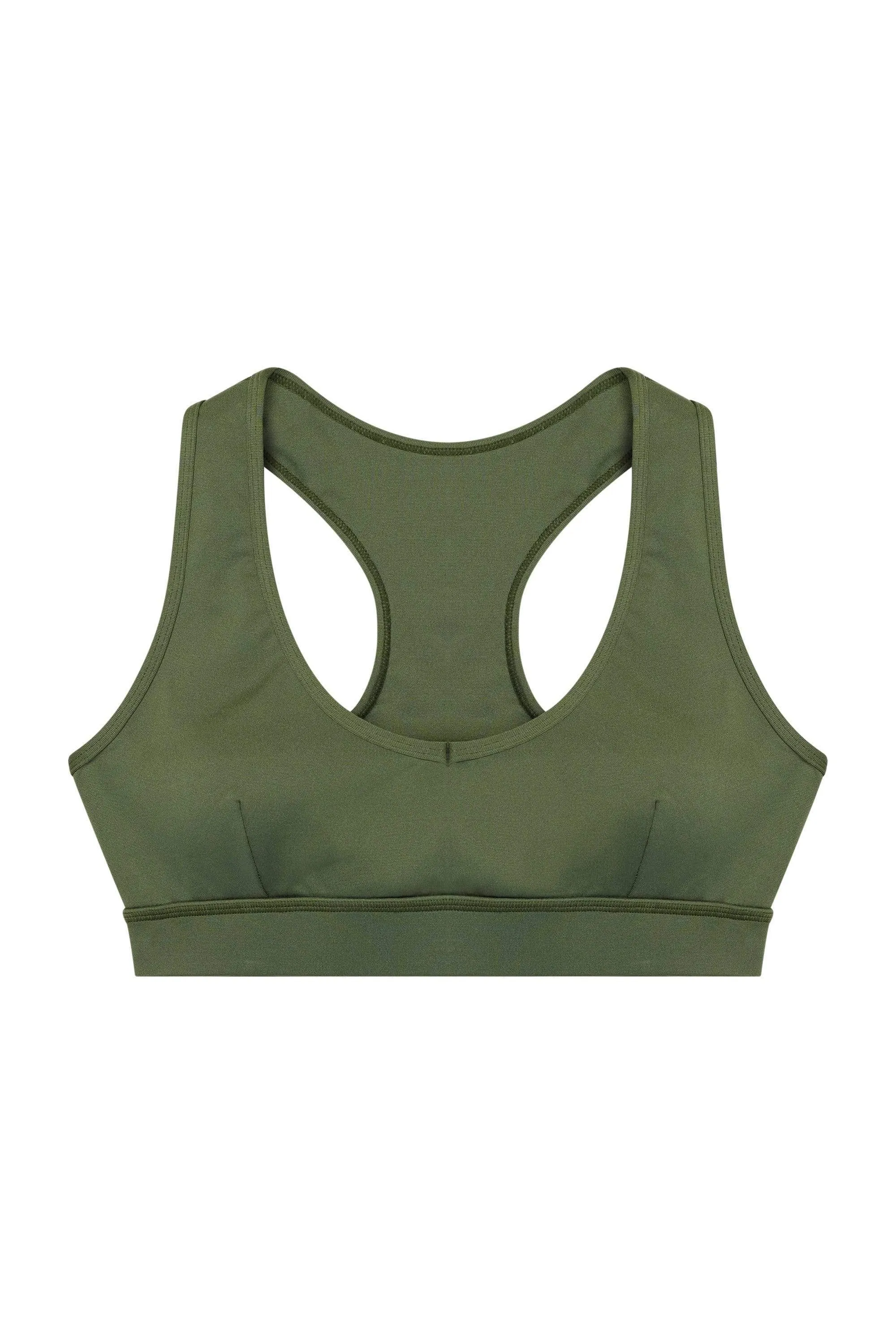 Eco Dusty Olive Racer Back Bra