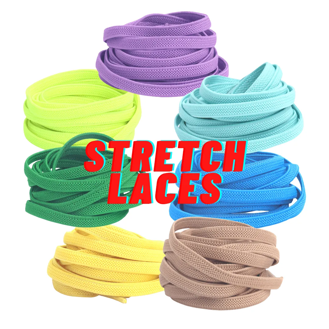 Elastic Shoelaces | No Tie Shoelaces - Stretch Laces Collection 2 of 2 (Suitable For Kids Elderly)