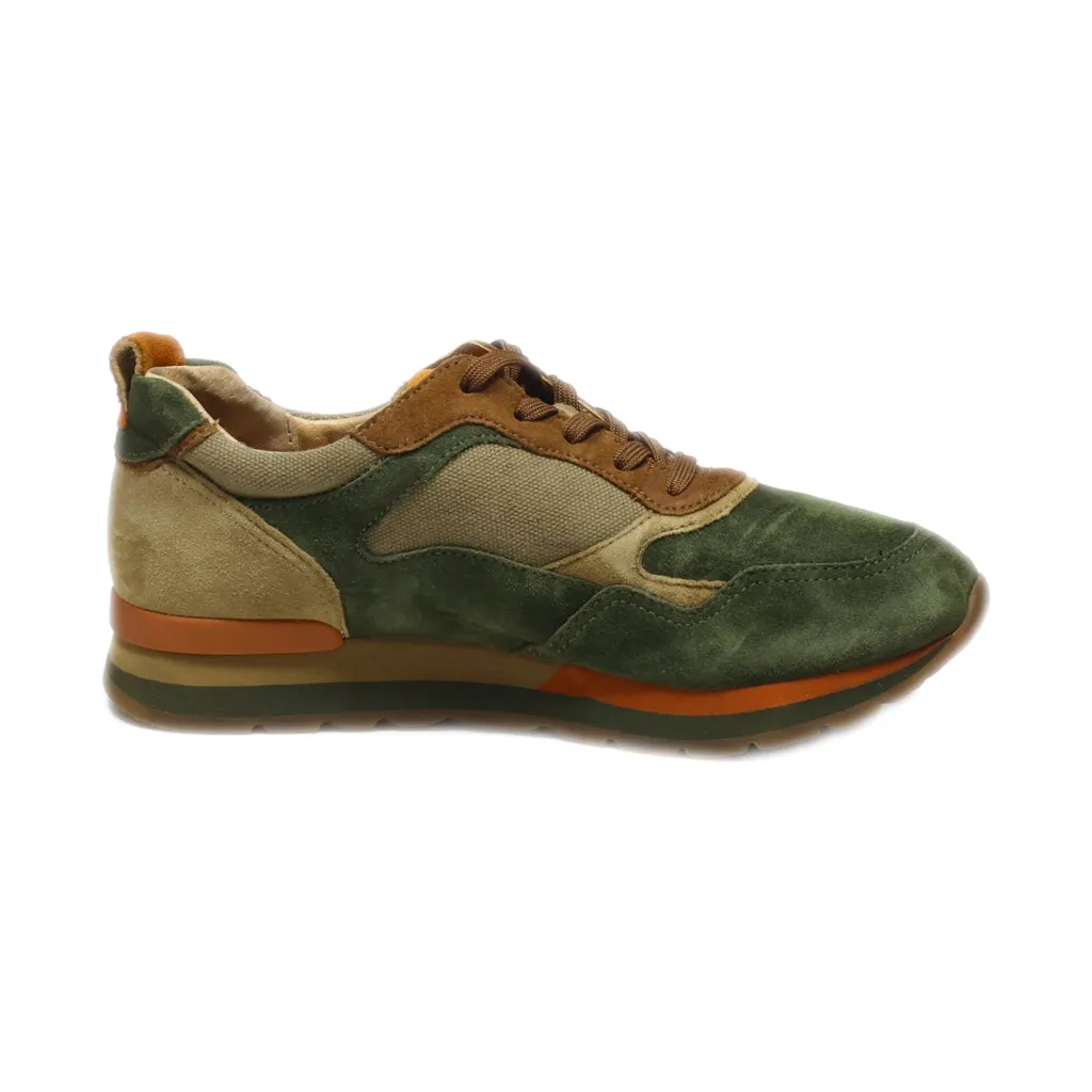 Gabor Comfort Low-Top Sneakers Suede Green Colour For Women