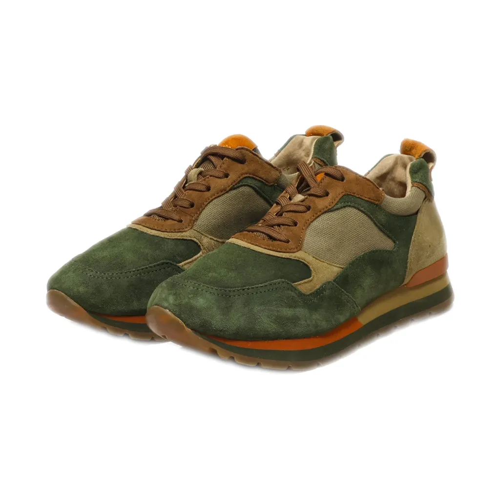 Gabor Comfort Low-Top Sneakers Suede Green Colour For Women