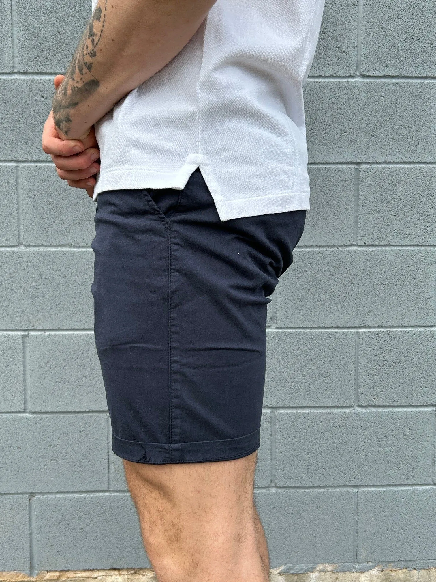 Hechter - Lucas Stretch Cotton Short - Navy