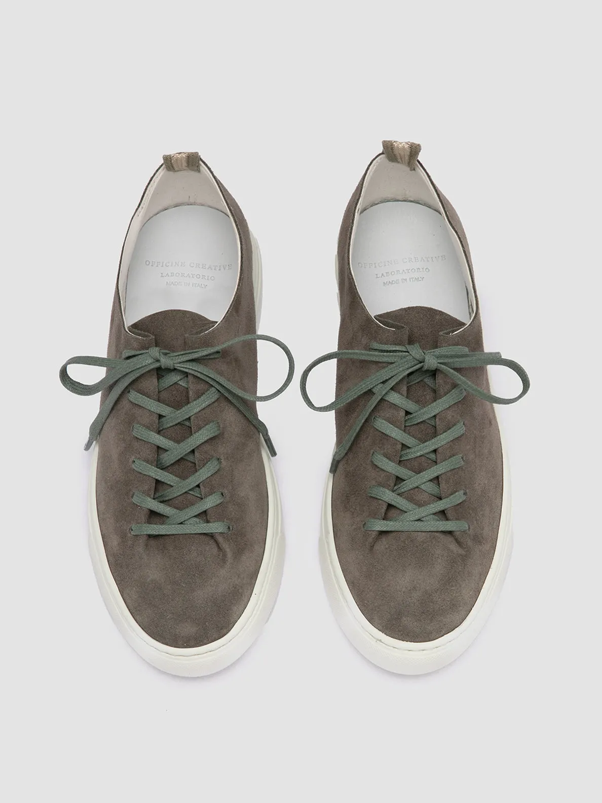 LEGGERA 100 - Green Suede Low Top Sneakers