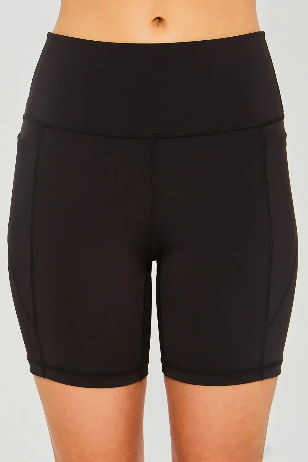 Love Tree High Waist Seam Detail Active Shorts