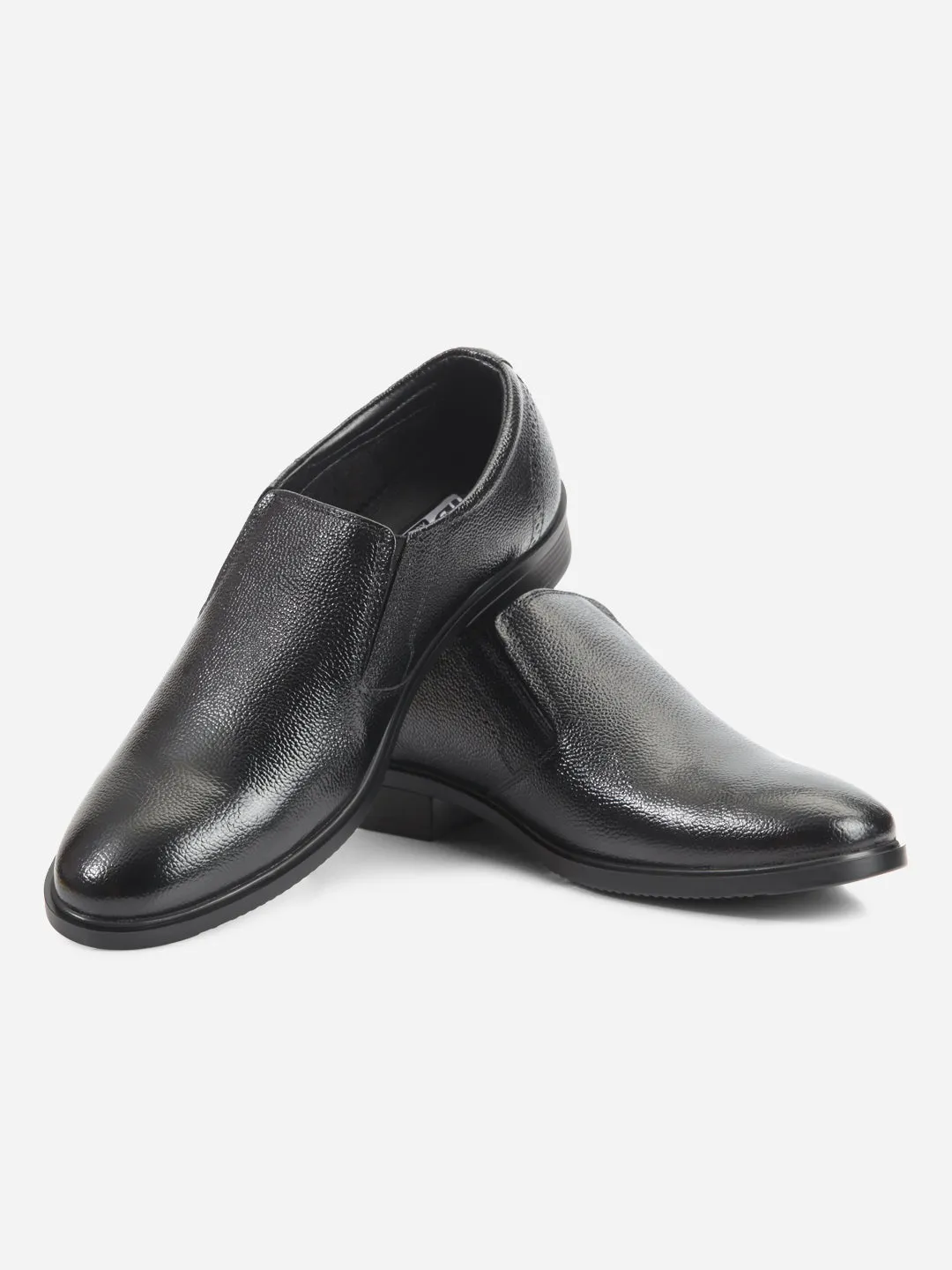 Men's Black Comfort fit Round Toe Slip On (ID2218)