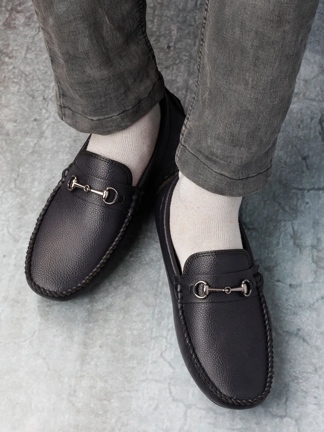 Men's Navy Casual Loafer  (IX4102)