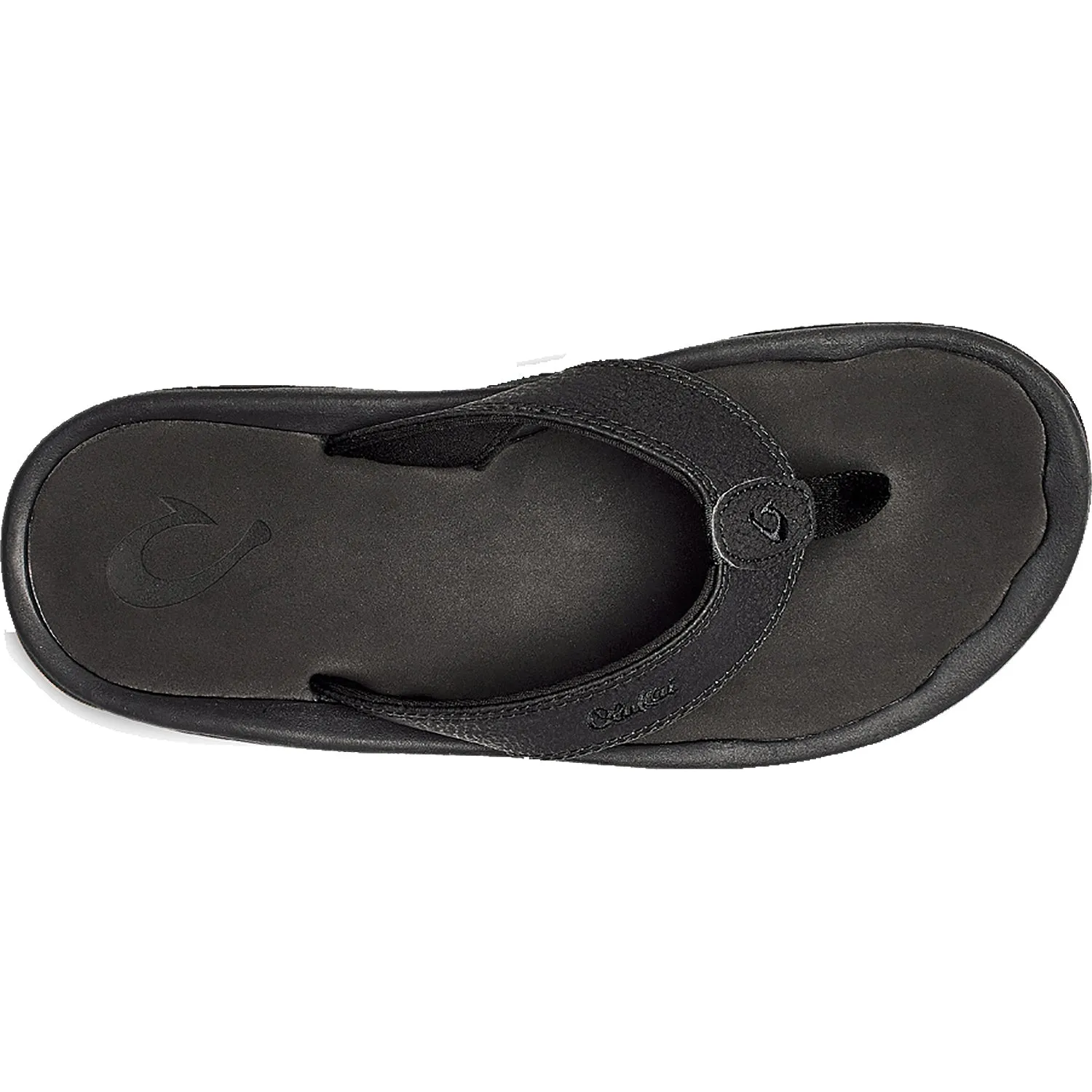 Men's OluKai Ohana Black Synthetic Leather