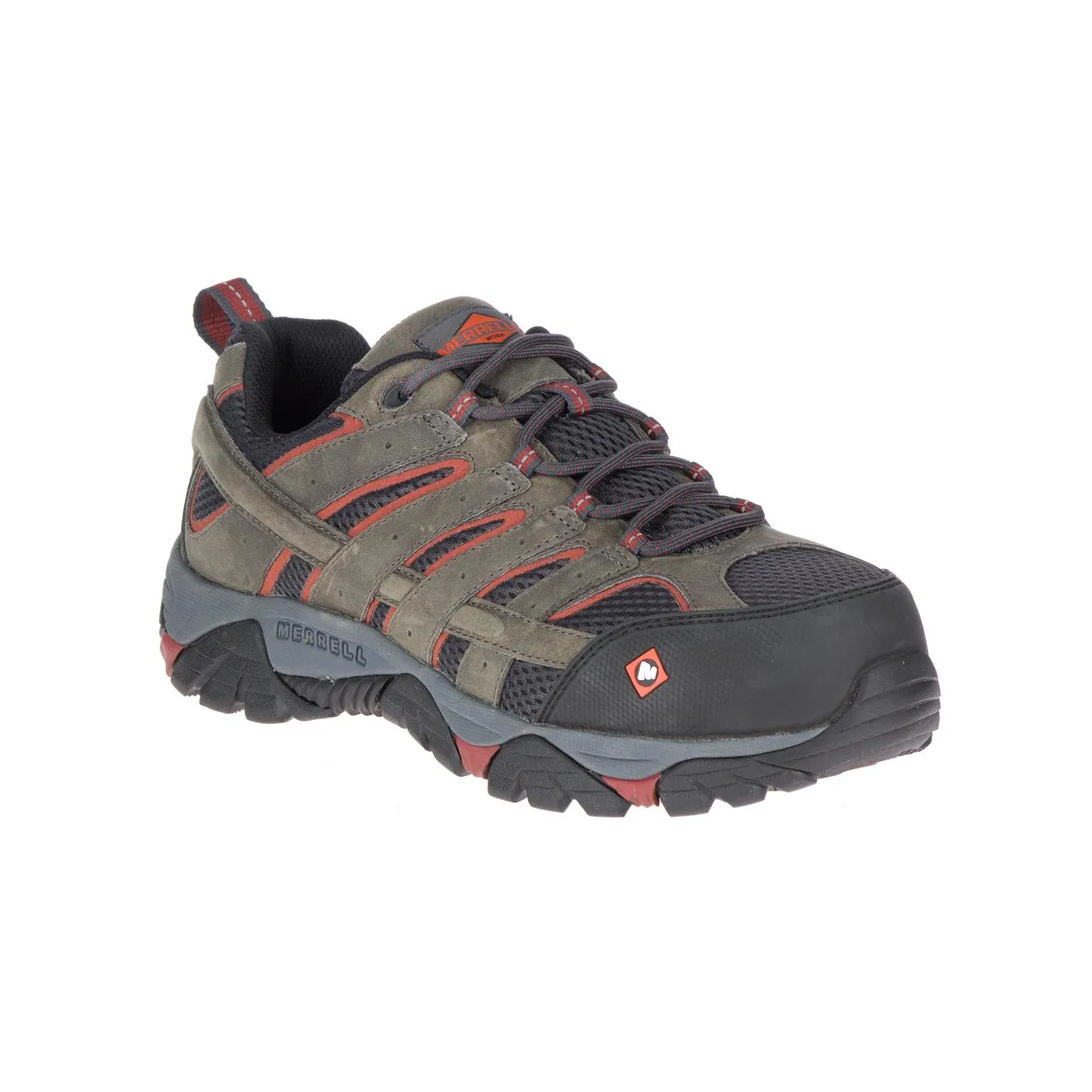 Moab Vertex Vent Men's Composite-Toe Work Shoes Pewter