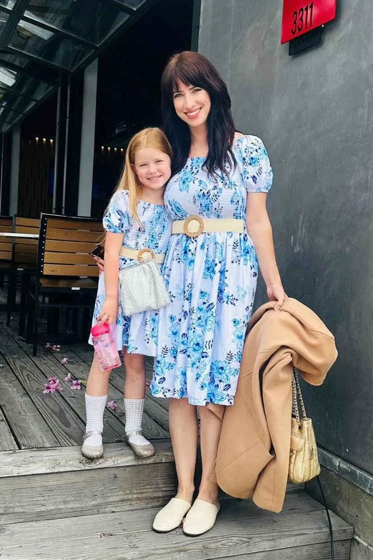 Mom & Me - Blue Floral Dress