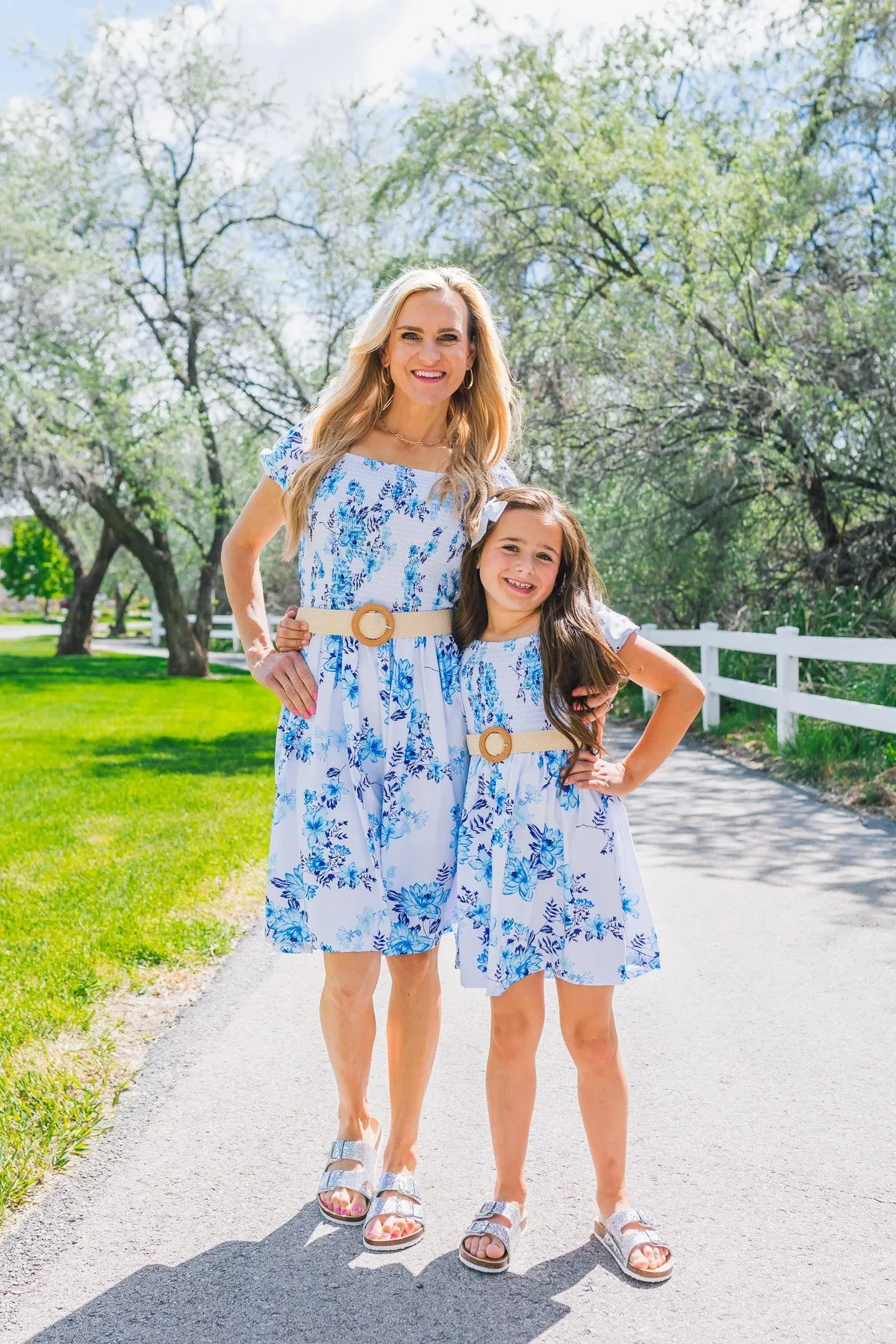 Mom & Me - Blue Floral Dress