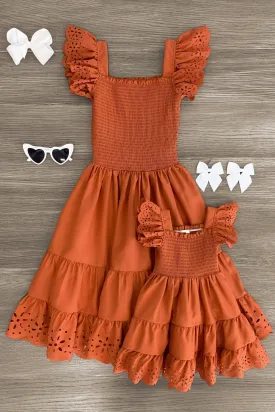 Mom & Me - Eyelet Ruffle Dress