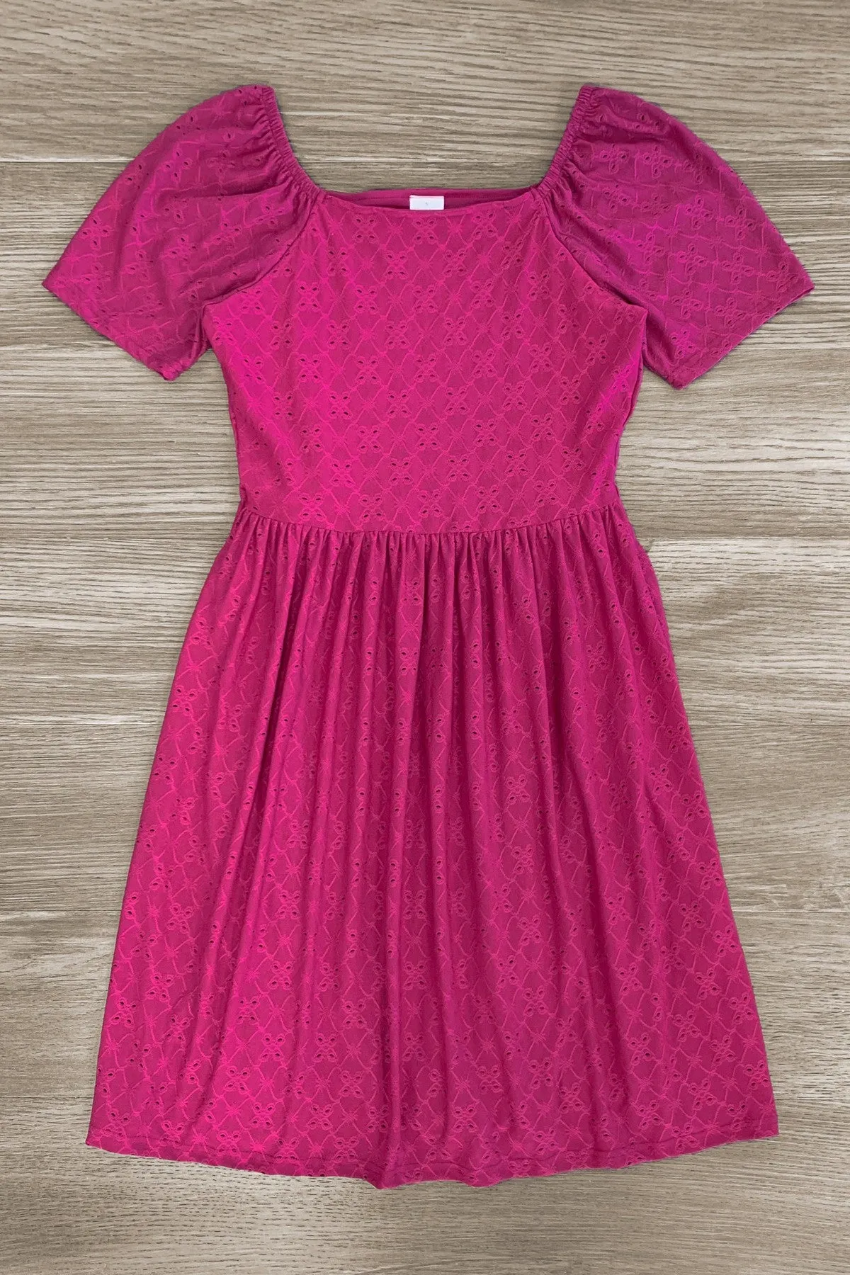 Mom & Me - Plum Eyelet Dress