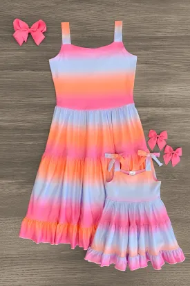 Mom & Me - Sunset Ruffle Tank Dress