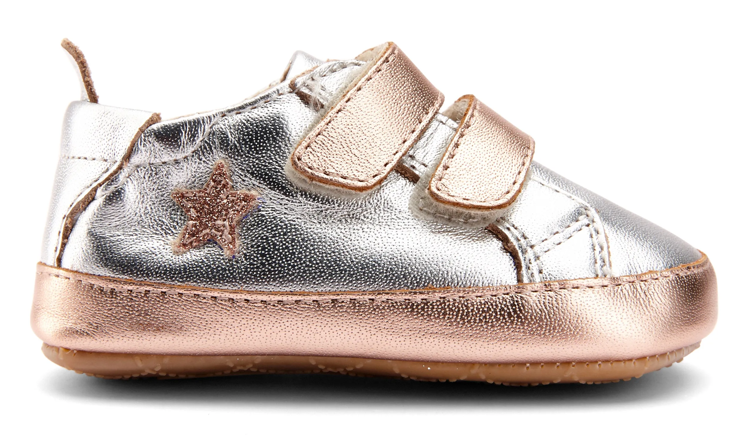 Old Soles Boy's and Girl's 0037R Star Markert Walker Sneakers - Silver/Copper/Glam/Copper