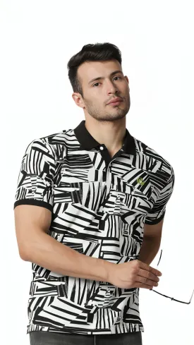 Pepe Jeans Denmark Abstract Printed Stretch Polo