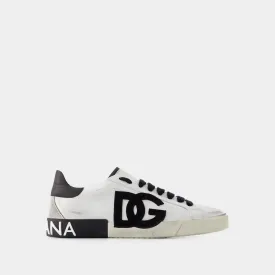 Portofino Sneakers  - Dolce&Gabbana - Leather - Black/White