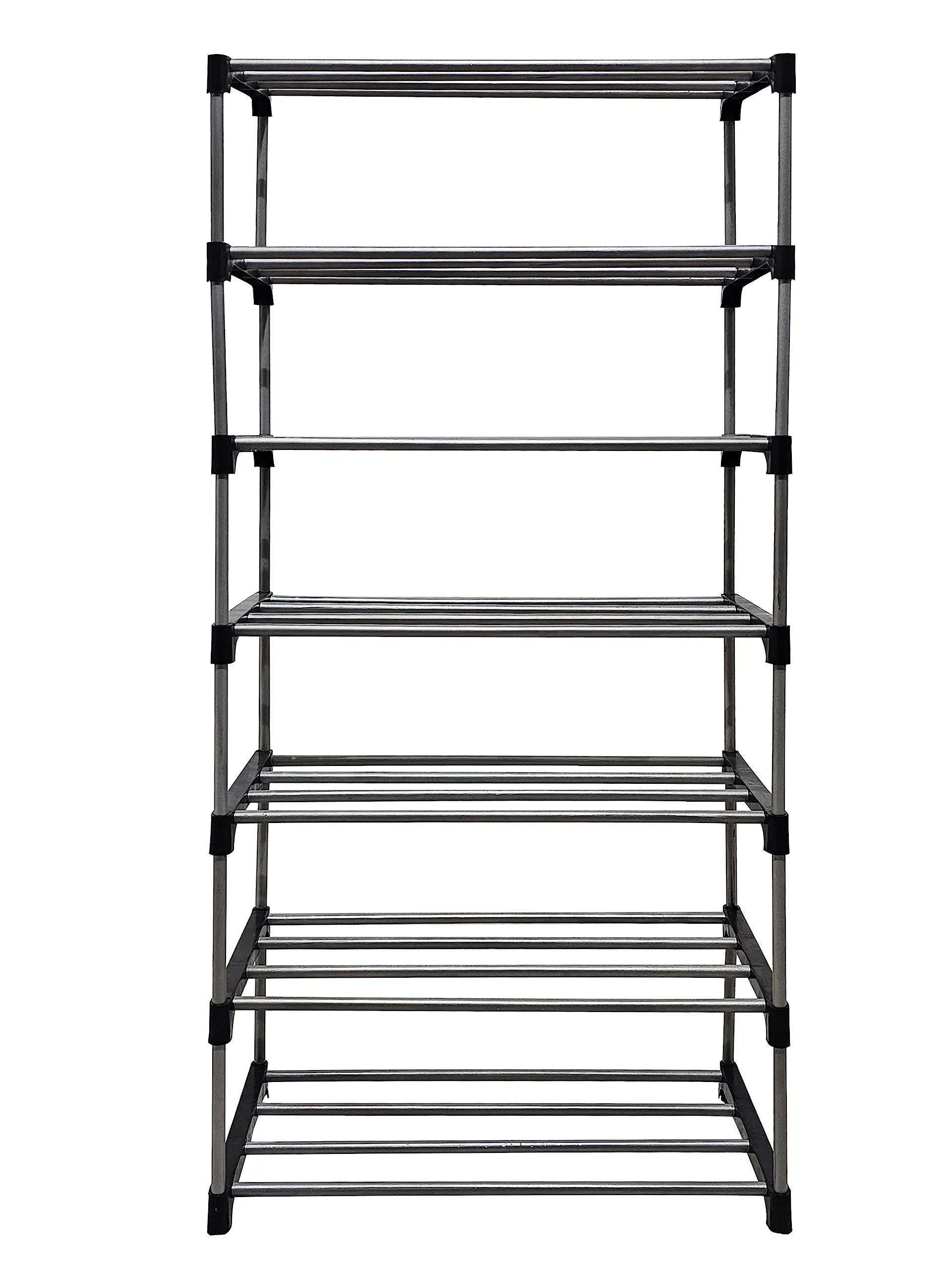 RAXON WORLD Multipurpose 7 Layer Heavy Duty Metal Book/Shoe/Cloth Foldable Rack for Anywhere Use