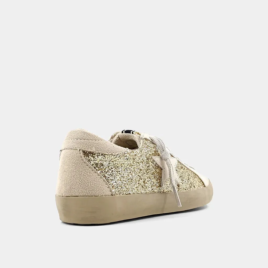 ShuShop Paula Toddlers Sneaker Gold Glitter