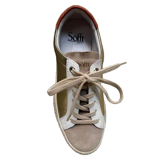 SOFFT Fianna Leather Sneakers - Platino/Biscotti