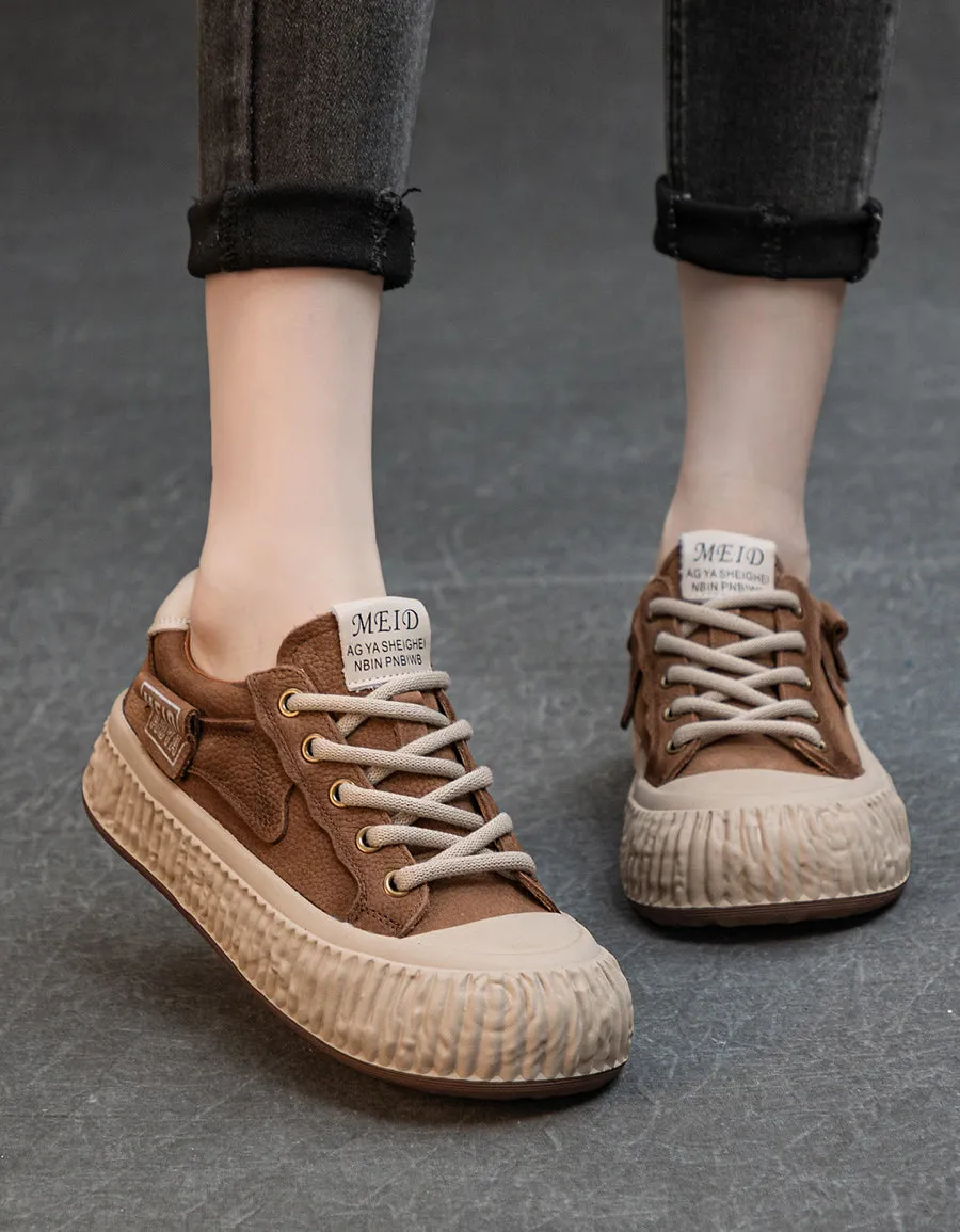 Soft Leather Comfortable Casual Sneakers for Women