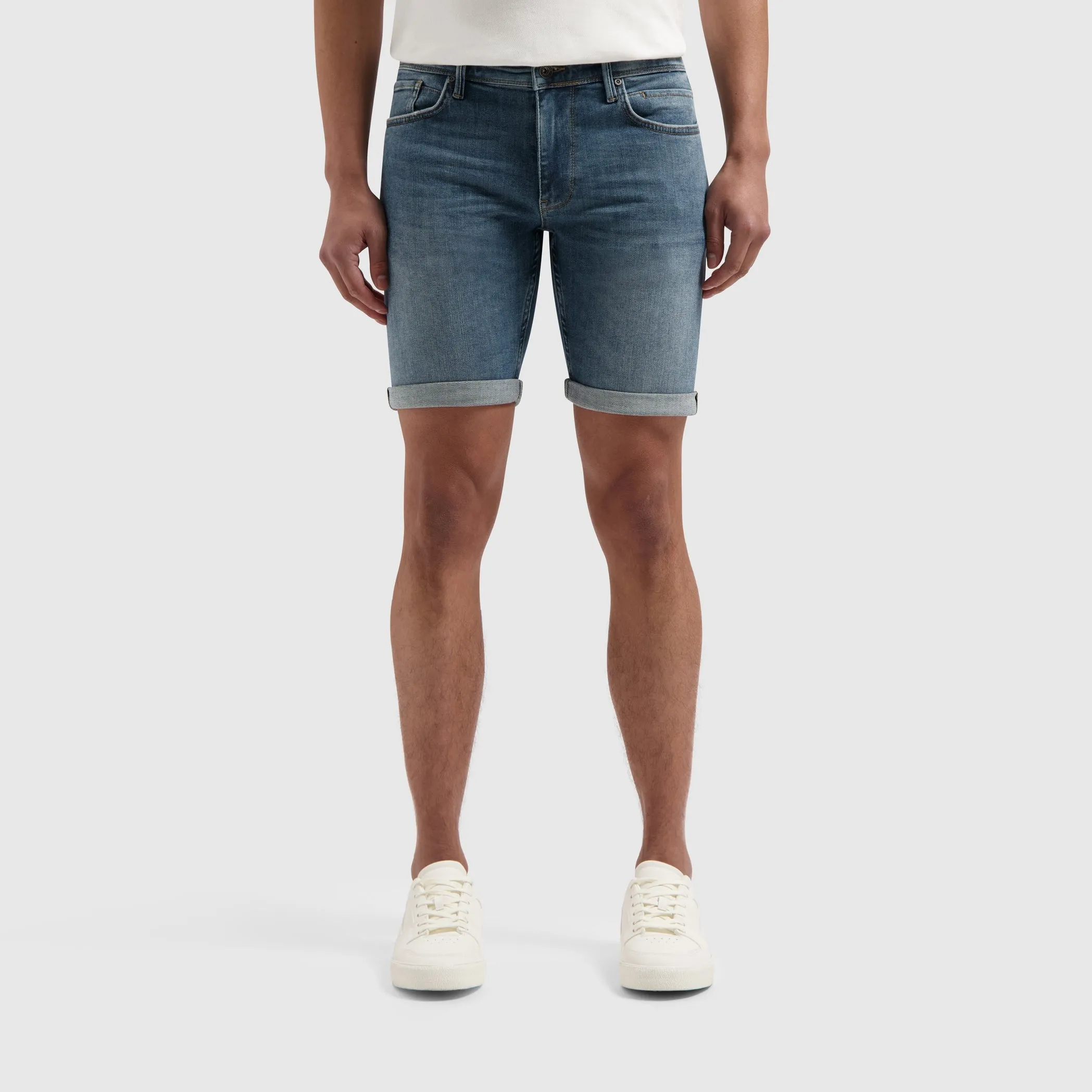 The Steve Skinny Fit Shorts | Denim Dark Blue