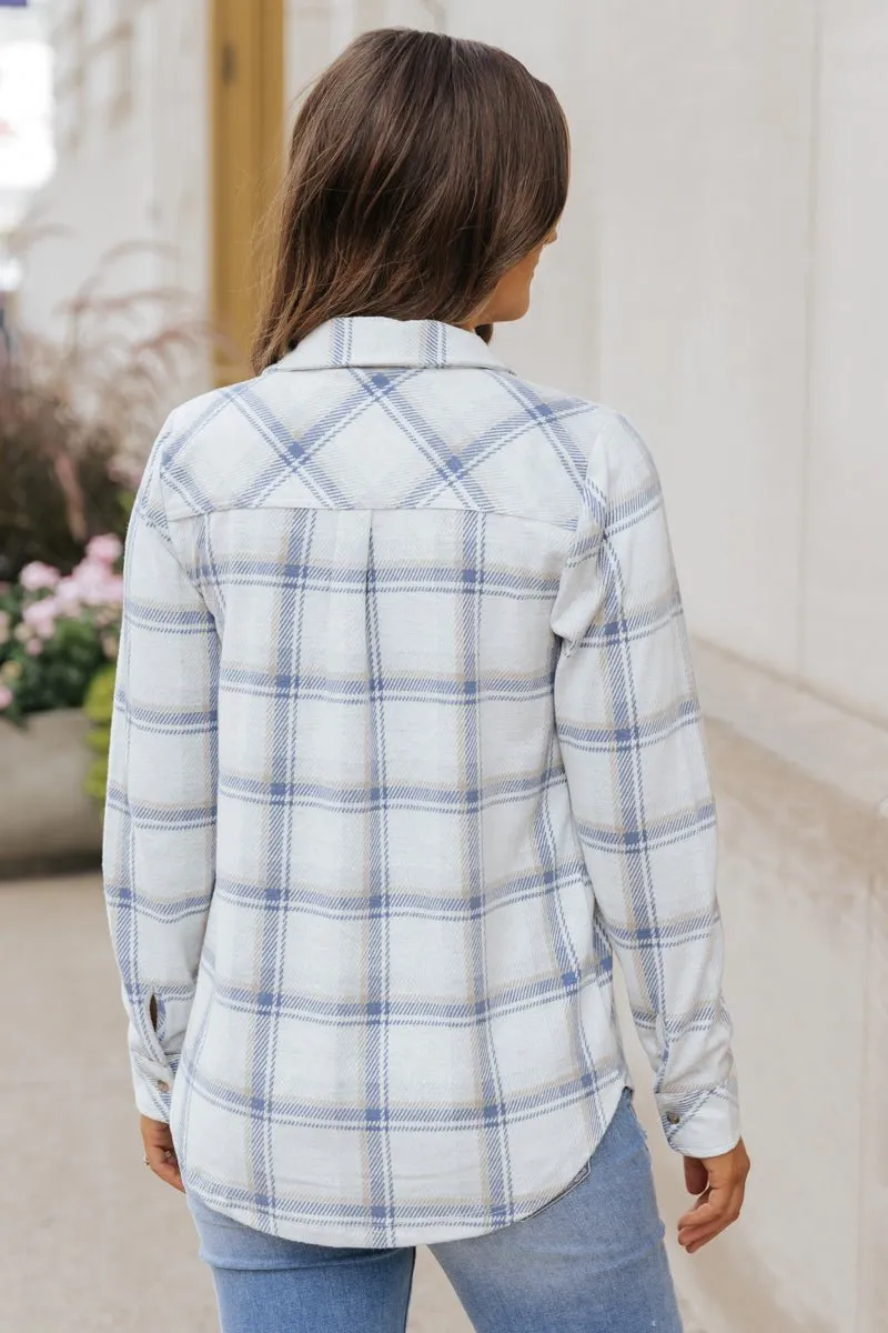 Thread and Supply Navy Plaid Shacket - FINAL SALE