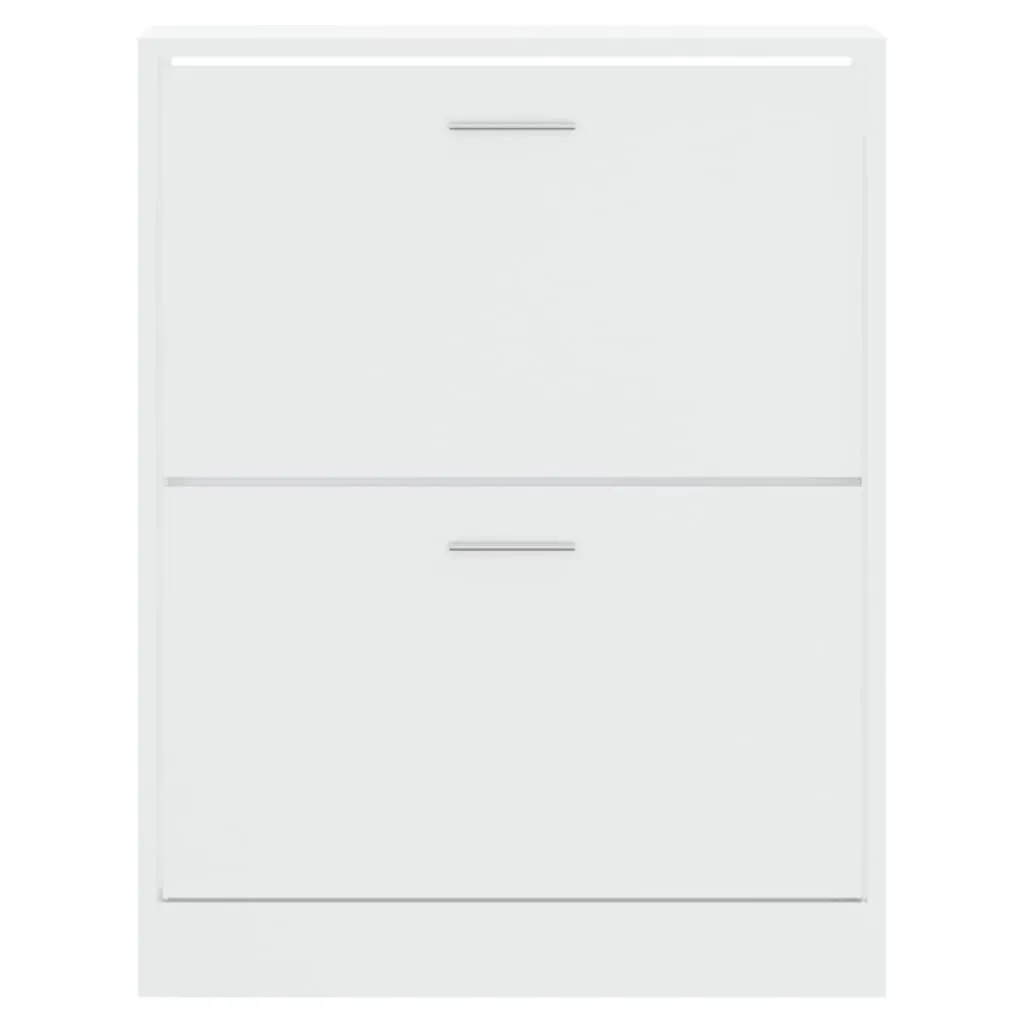 vidaXL Shoe Cabinet High Gloss White 63x24x81 cm Engineered Wood