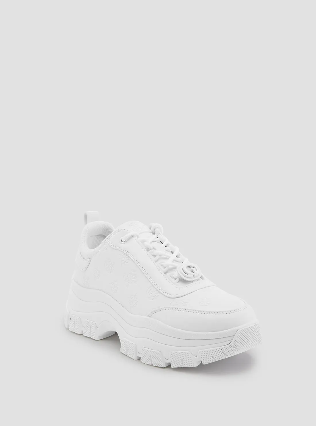 White Bria Logo Low Top Sneakers